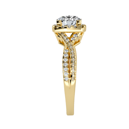 Solitaire ring with accent stones 1.35 ct