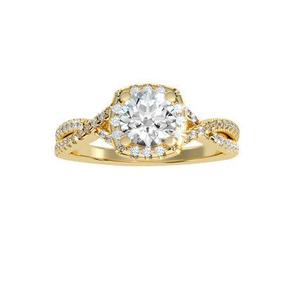 Solitaire ring with accent stones 1.35 ct