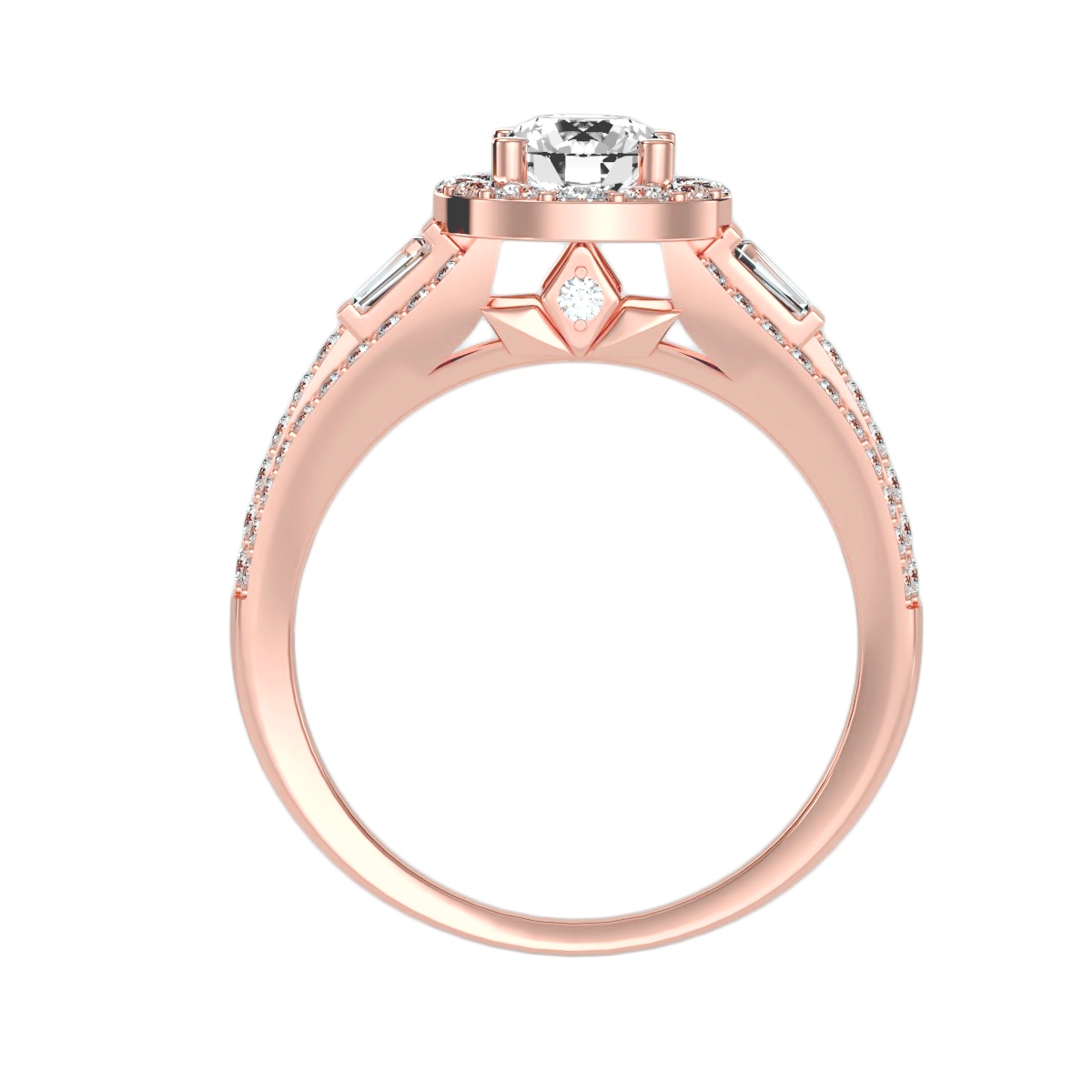 Solitaire ring with accent stones 1.49 ct