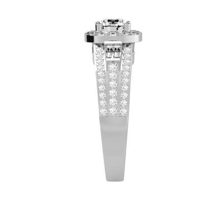 Solitaire ring with accent stones 1.49 ct