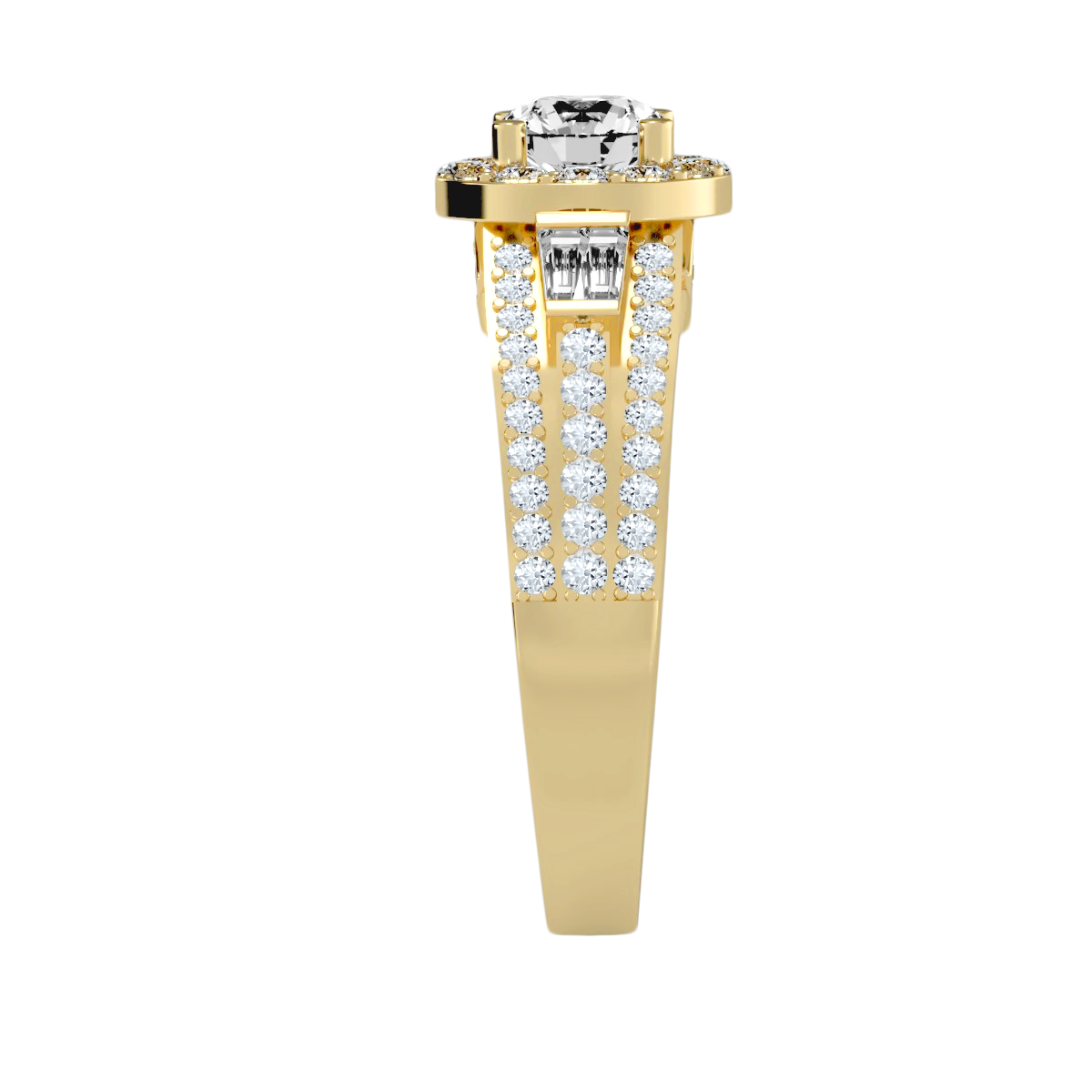 Solitaire ring with accent stones 1.49 ct