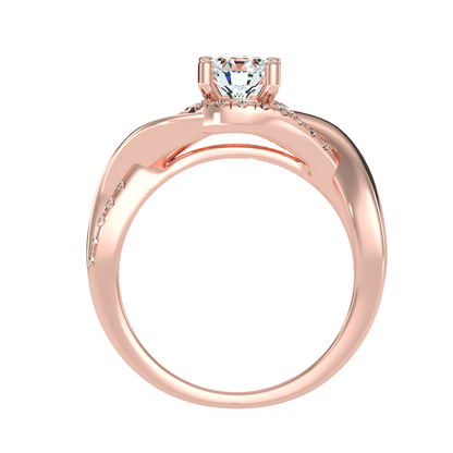 Solitaire ring with accent stones 1.00 ct