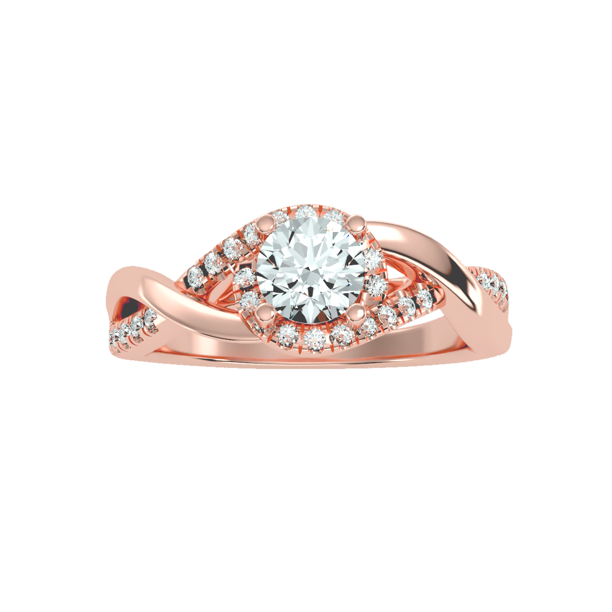 Solitaire ring with accent stones 1.00 ct
