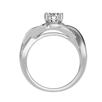 Solitaire ring with accent stones 1.00 ct
