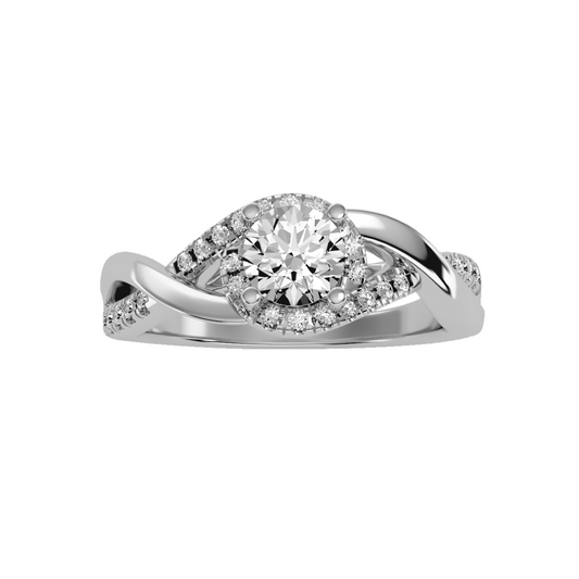 Solitaire ring with accent stones 1.00 ct