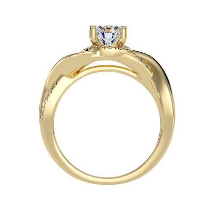 Solitaire ring with accent stones 1.00 ct