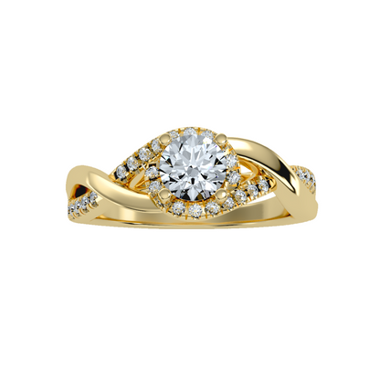 Solitaire ring with accent stones 1.00 ct