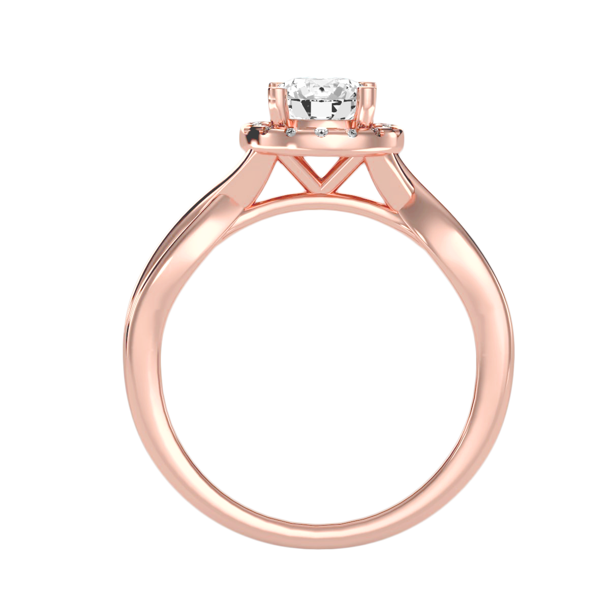 Solitaire ring with accent stones .94 ct
