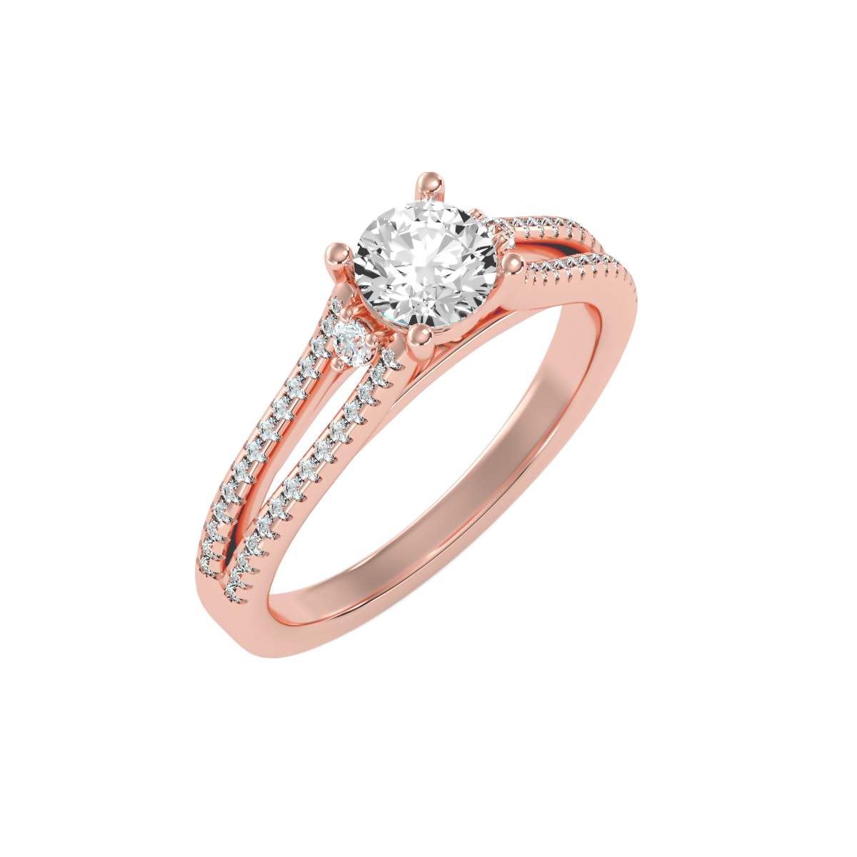 Solitaire ring with accent stones 1.19 ct