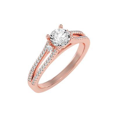 Solitaire ring with accent stones 1.19 ct
