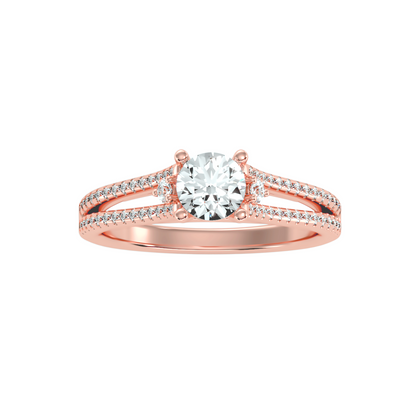 Solitaire ring with accent stones 1.19 ct