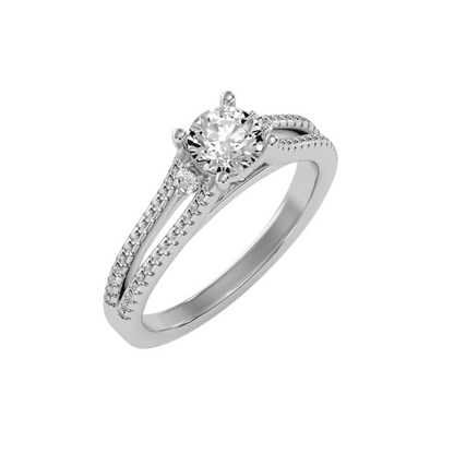 Solitaire ring with accent stones 1.19 ct