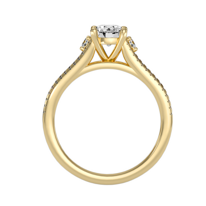 Solitaire ring with accent stones 1.19 ct