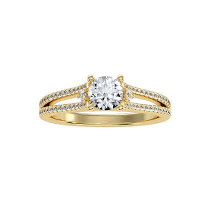 Solitaire ring with accent stones 1.19 ct