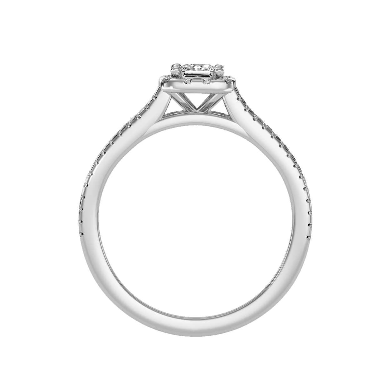 Solitaire ring with accent stones 0.66 ct