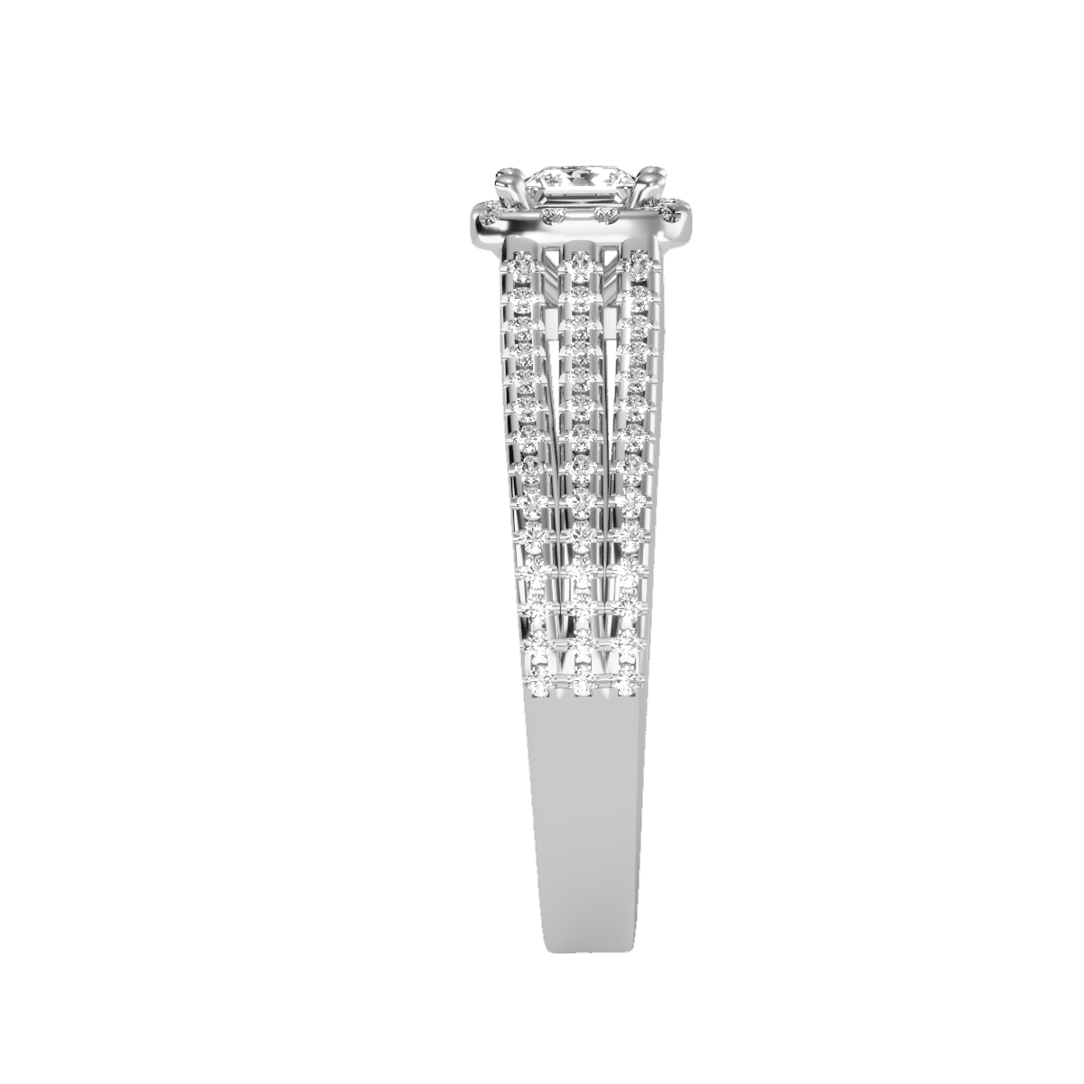 Solitaire ring with accent stones 0.66 ct