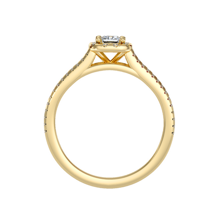 Solitaire ring with accent stones 0.66 ct