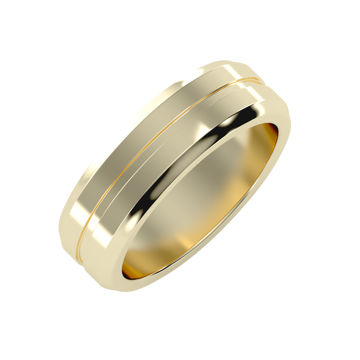 Contoured wedding band