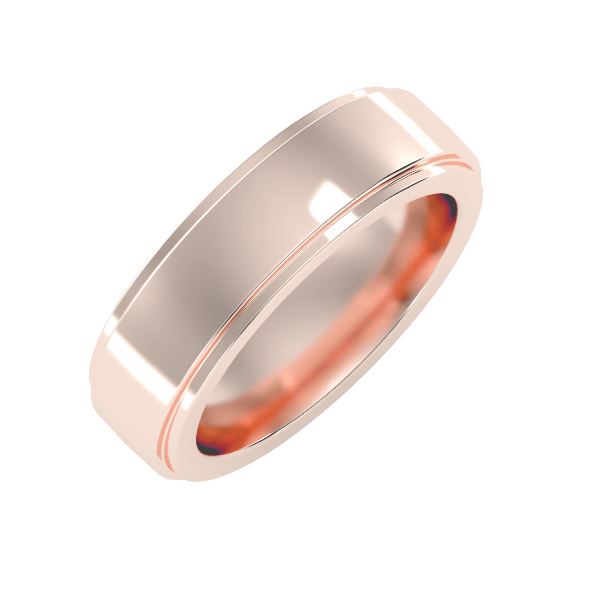 Contoured wedding band