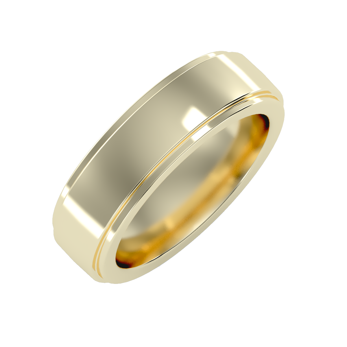 Contoured wedding band