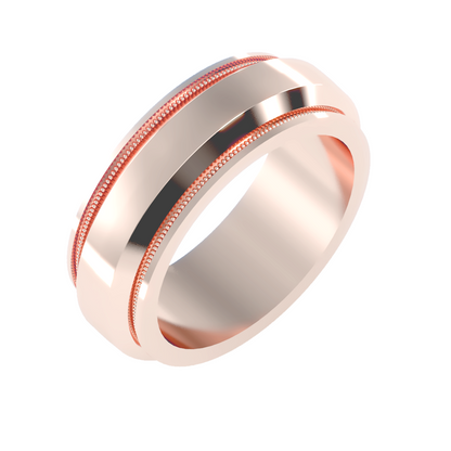 Contoured wedding band