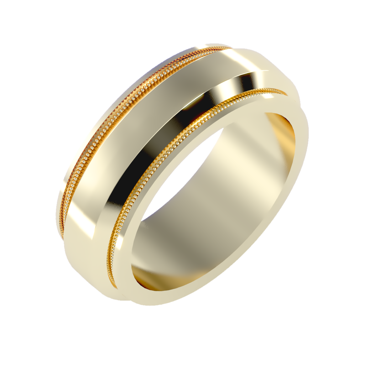 Contoured wedding band