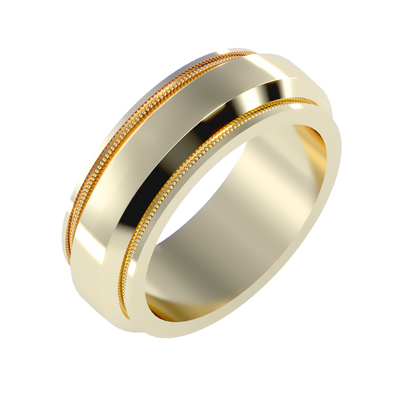 Contoured wedding band