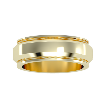 Contoured wedding band