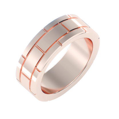 Contoured wedding band