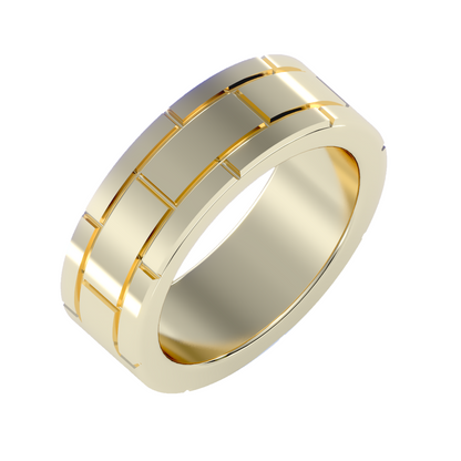 Contoured wedding band