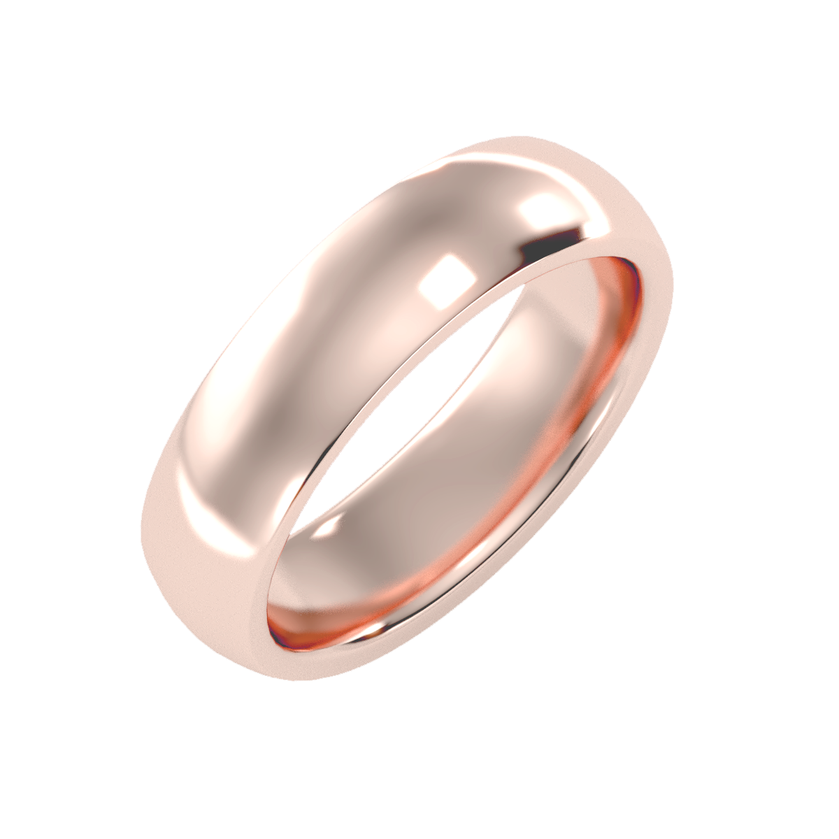 Contoured wedding band