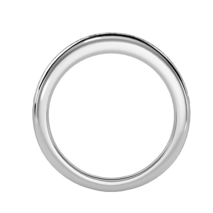 Contoured wedding band with accents 1.01 ct