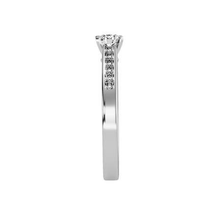 Solitaire ring with accent stones 1.21 ct