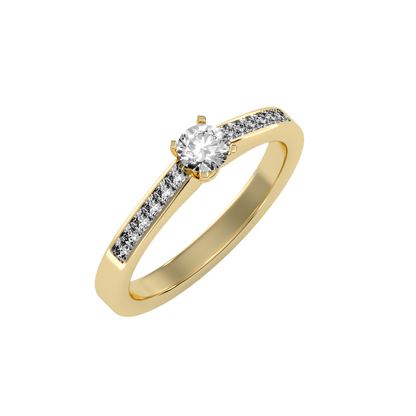 Solitaire ring with accent stones 1.21 ct