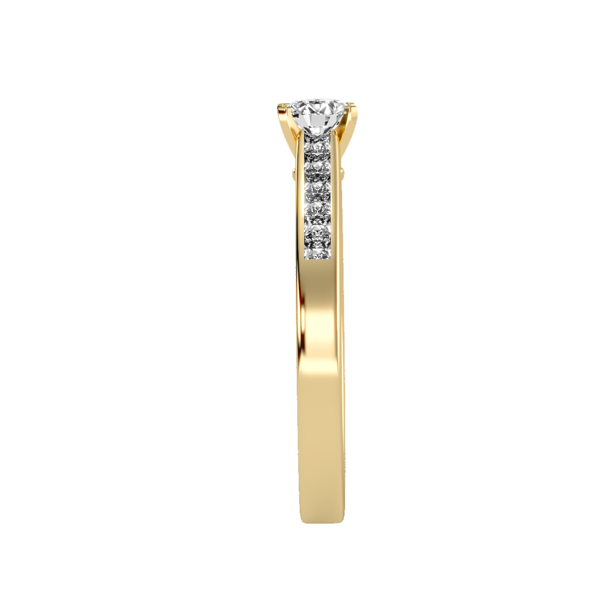 Solitaire ring with accent stones 1.21 ct