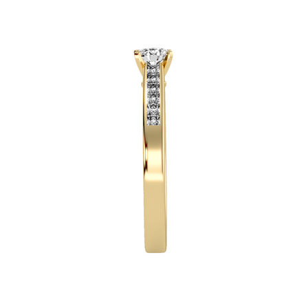 Solitaire ring with accent stones 1.21 ct