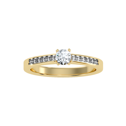 Solitaire ring with accent stones 1.21 ct