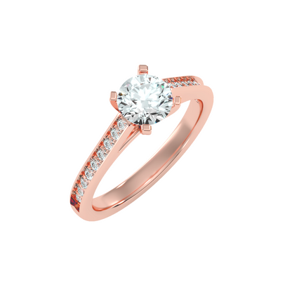 Solitaire ring with accent stones 1.26 ct