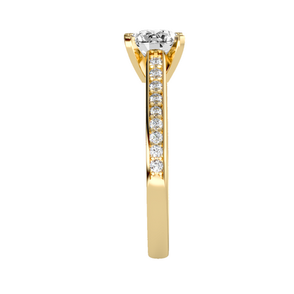 Solitaire ring with accent stones 1.26 ct