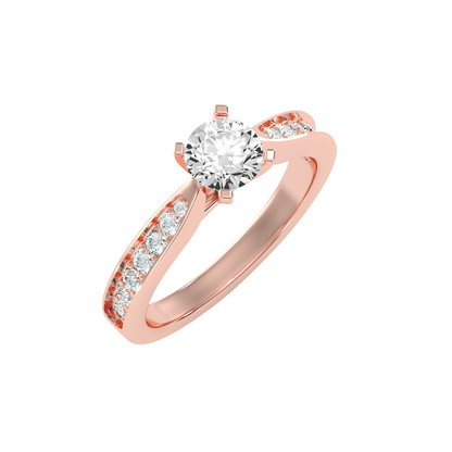 Solitaire ring with accent stones 1.42 ct