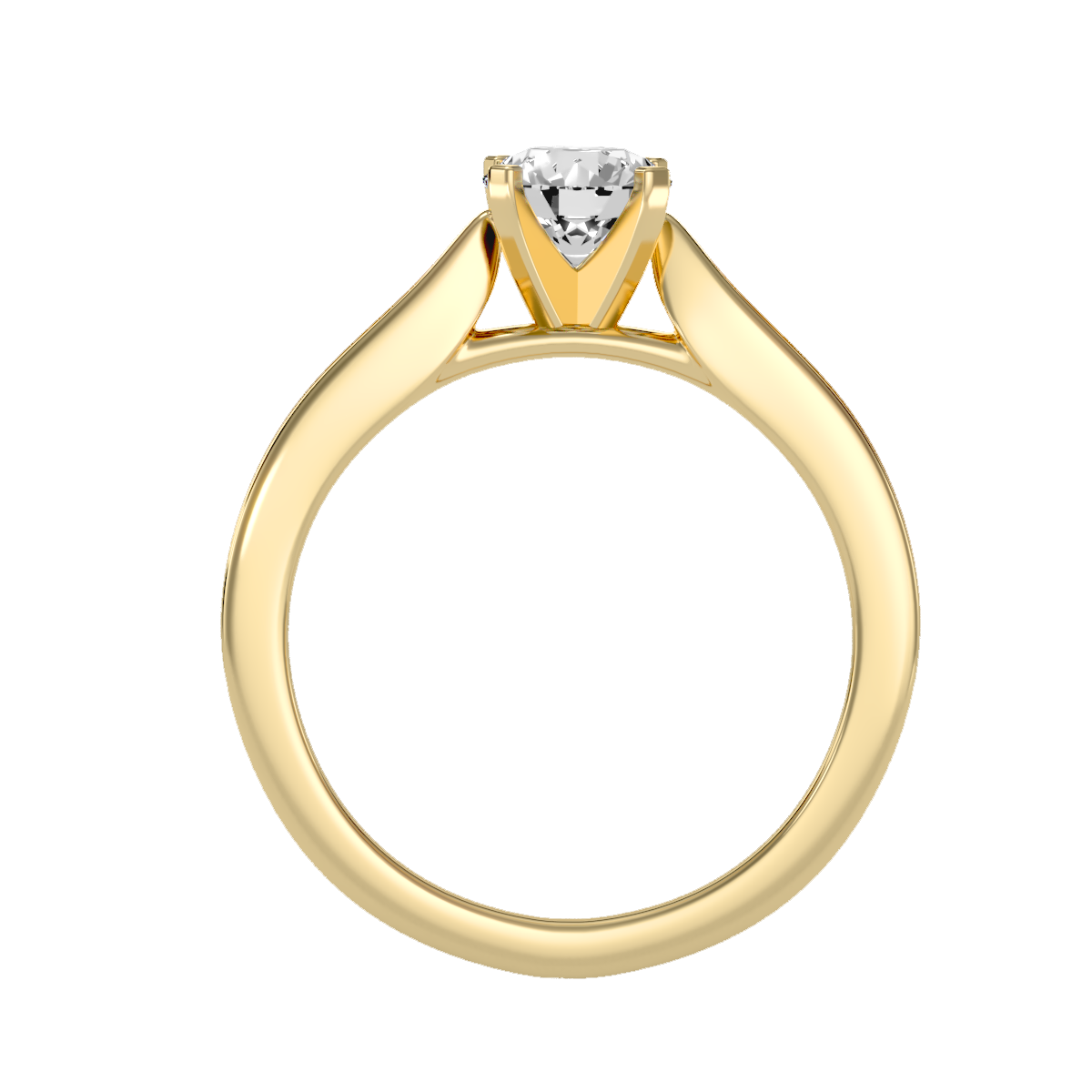 Solitaire ring with accent stones 1.42 ct