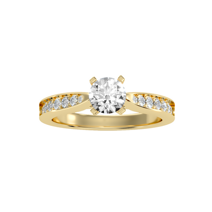 Solitaire ring with accent stones 1.42 ct