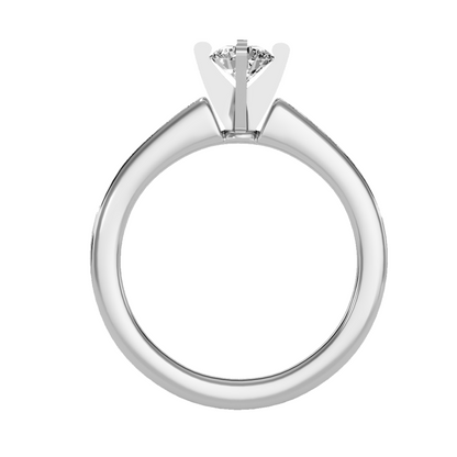 Solitaire ring with accent stones .79 ct