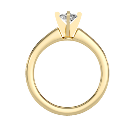 Solitaire ring with accent stones .79 ct