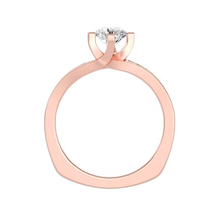 Solitaire ring with accent stones .67 ct