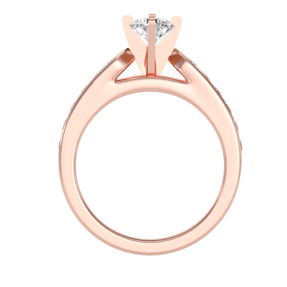 Solitaire ring with accent stones 1.07 ct