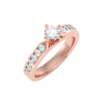 Solitaire ring with accent stones 1.07 ct