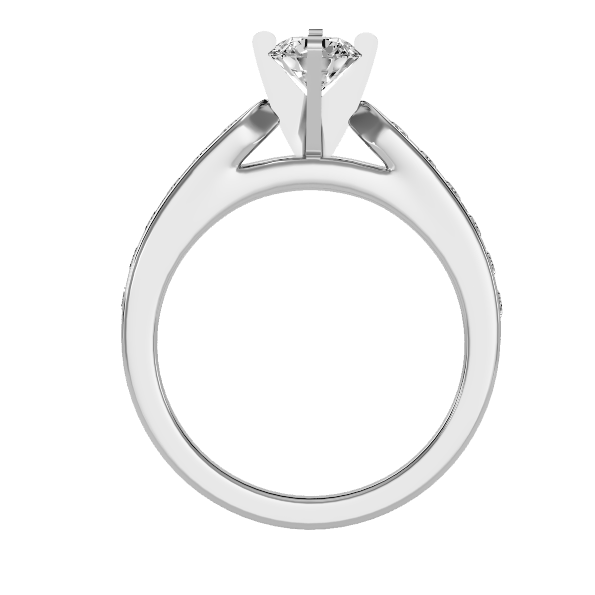 Solitaire ring with accent stones 1.07 ct