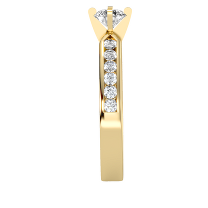 Solitaire ring with accent stones 1.07 ct