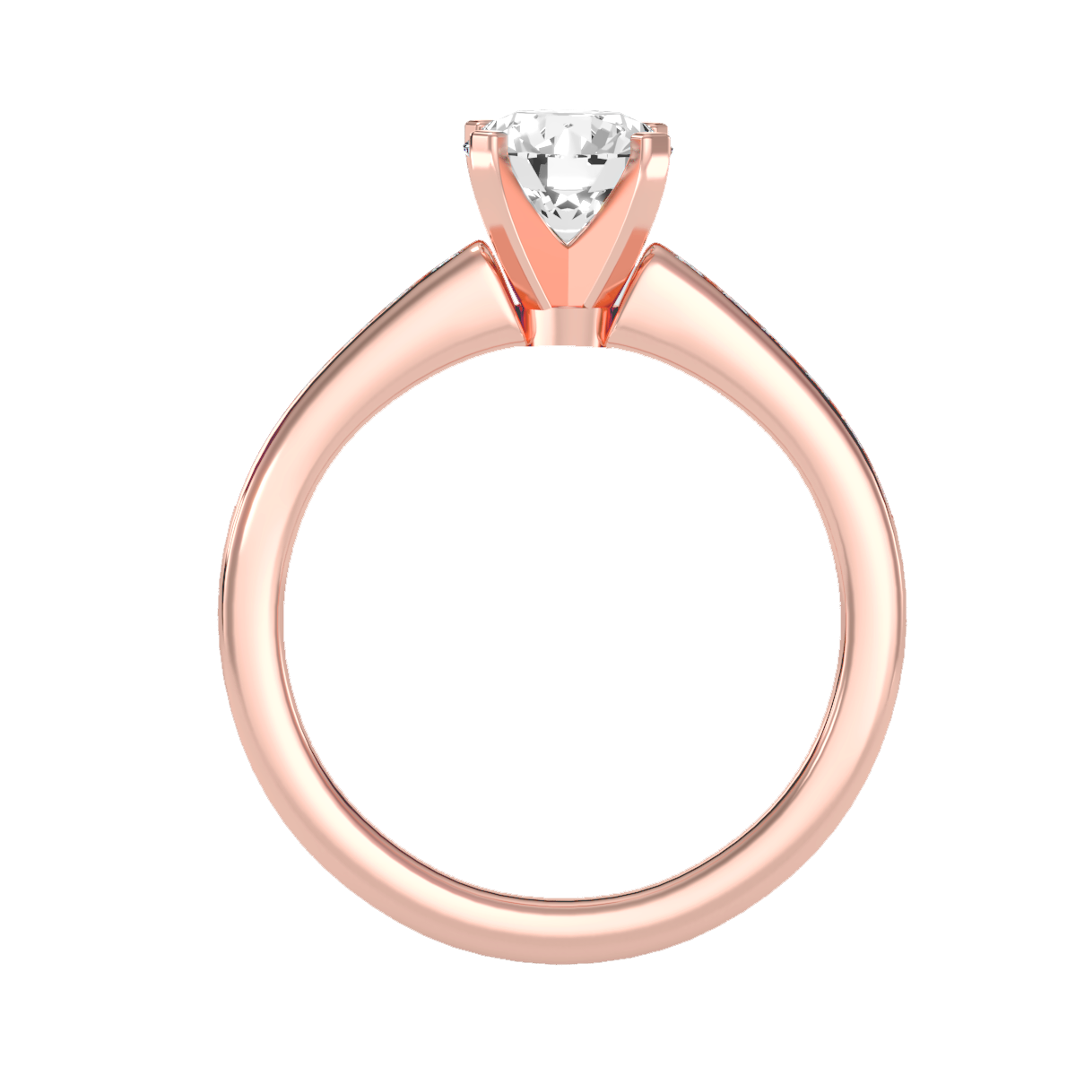 Solitaire ring with accent stones 1.29 ct